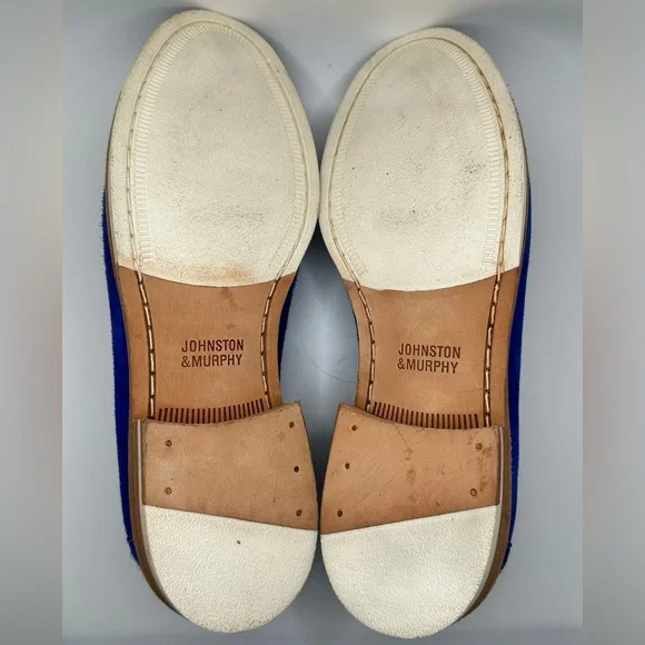 Johnston & Murphy Blue Suede Shoes - Picture 7 of 10